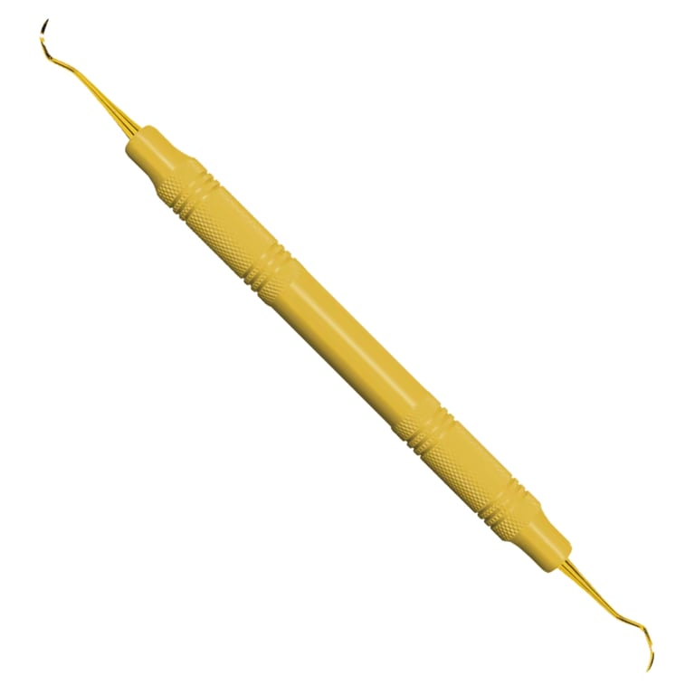 American Eagle #204S XP Scaler DE with 3/8" EagleLite Resin Yellow Handle. Posterior