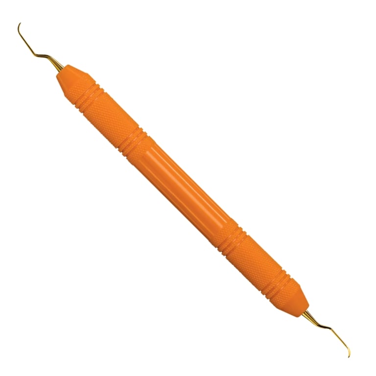 American Eagle #2L/2R XP Columbia Curette with 3/8" EagleLite Resin Orange Handle. Longer Shank