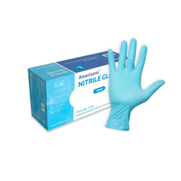 Amerisano Thin-Flex Nitrile Exam Gloves, Powder Free, Large, Blue, 200/Box. Exceptional tactile