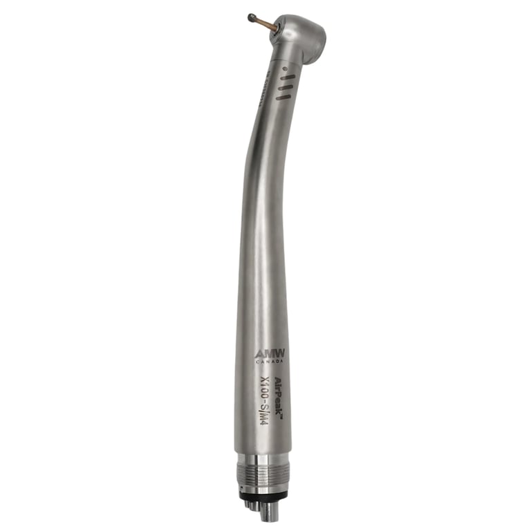 AirPeak X100 High Speed Push Button Handpiece, 350K RPM, 1/Pk. Features an auto-chuck