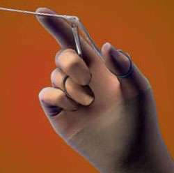 Encore MicrOptic Latex Surgical Gloves: size 9, Sterile, Powder-free, Smooth, Brown, Beaded Cuff