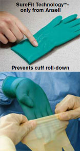 Encore Underglove Latex Surgical Gloves: size 7 1/2, Sterile, Powder-Free, Anti-Slip Smooth