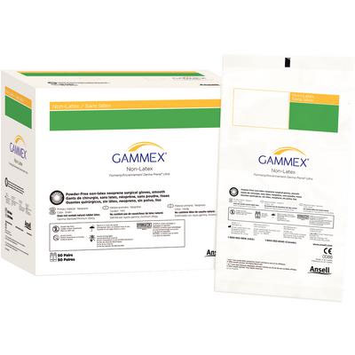 GAMMEX Non-Latex Neoprene Surgical Gloves: size 9, Sterile, Powder-Free, Smooth, Green Color