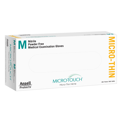 Micro-Touch Micro-Thin Nitrile Exam Gloves: X-Large 300/Bx. Micro-thin Blue, Powder-Free, Textured