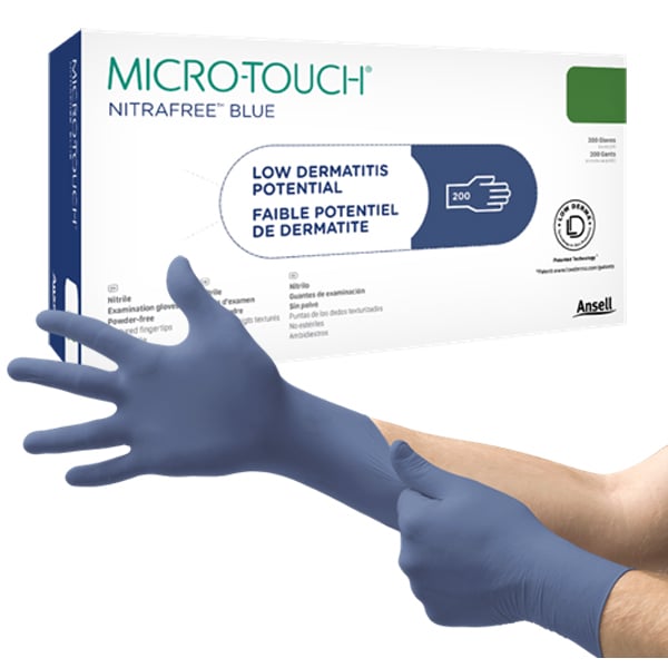 Royal Blue Nitrile Micro Touch Micro Thin Nitrile Gloves Micro