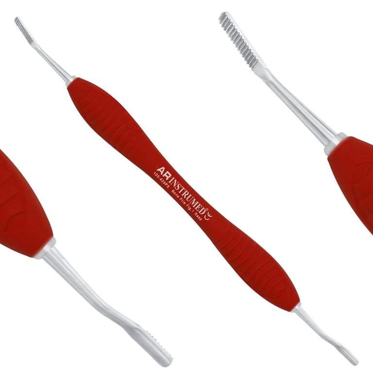 AR Instrumed 4mm Miller Stainless Steel Bone File, Double-Ended, Serrated, 1/Pk. Features working