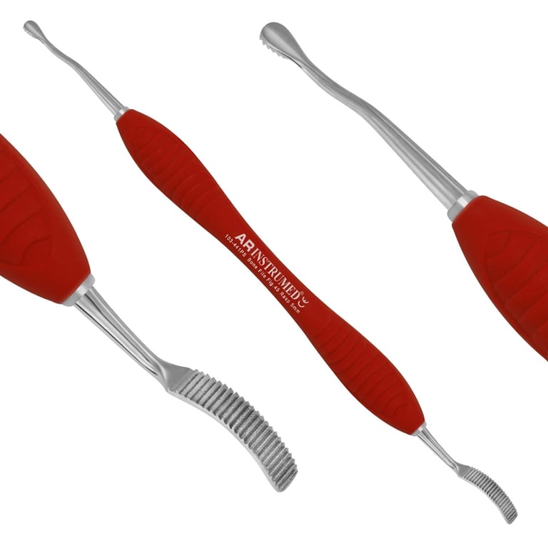 AR Instrumed 5mm Miller Stainless Steel Bone File, Double-Ended, Serrated, 1/Pk. Features working