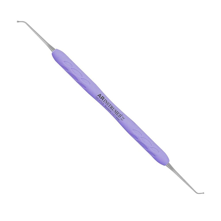 AR Instrumed Stainless Steel Ball End Burnisher, 1.2-1.6mm, AR Light Purple Handle (102-377LS)