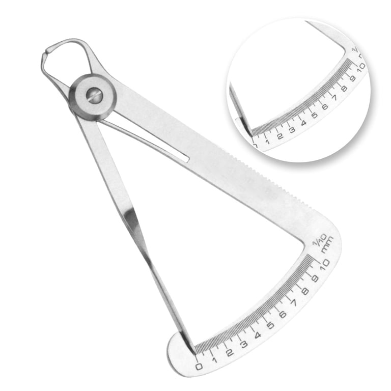 AR Instrumed 0 - 10mm Stainless Steel Wax Caliper, Smooth Rounded Tip, 1/Pk. Features a graduated