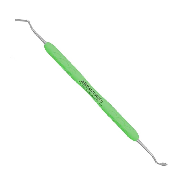 AR Instrumed Stainless Steel Universal Occlusal-Proximal Carver, 3.5-2.5mm, AR Light Green Handle
