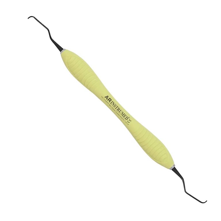 AR Instrumed Stainless Steel 1-2/7-8 Mini Duplex Curette, AR Premium Plus Yellow Handle, 1/Pk
