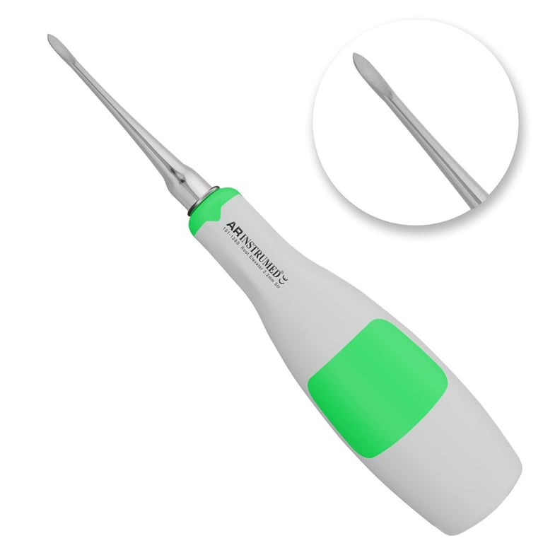 AR Instrumed 2.2mm Stainless Steel Root-Picker Elevator, Straight, Green, 1/Pk. Features