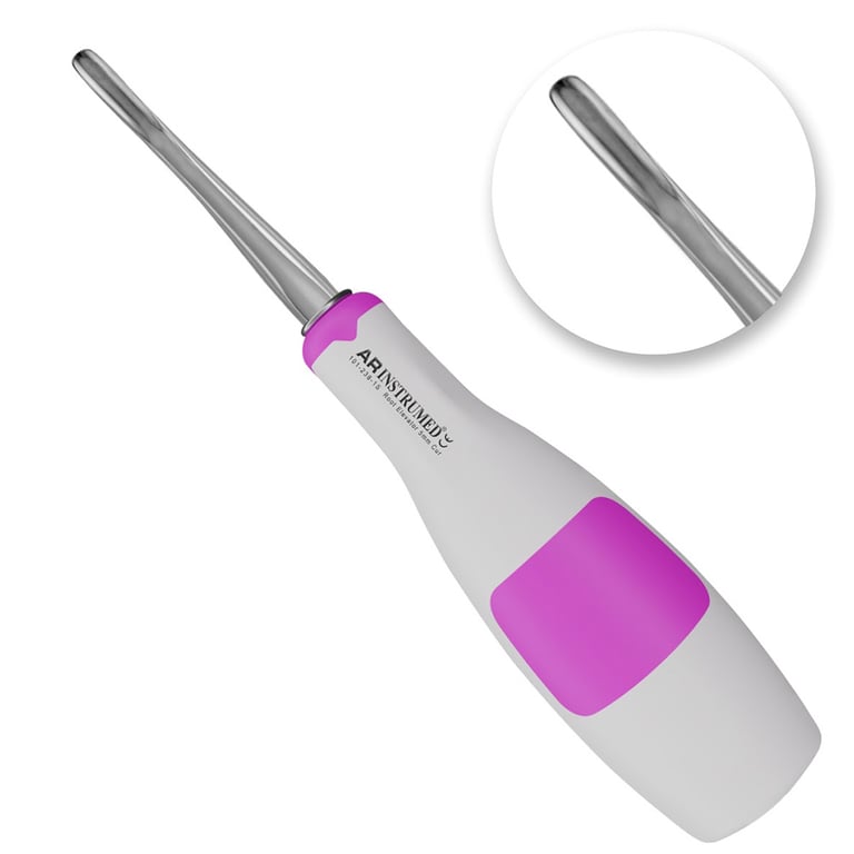 AR Instrumed 5.0mm Bein Stainless Steel Root Elevator, Straight, Light Purple, 1/Pk. Features