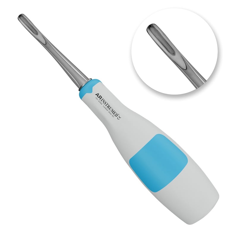 AR Instrumed 5.0mm Stainless Steel Root Luxator, Straight, Light Blue, 1/Pk. Features