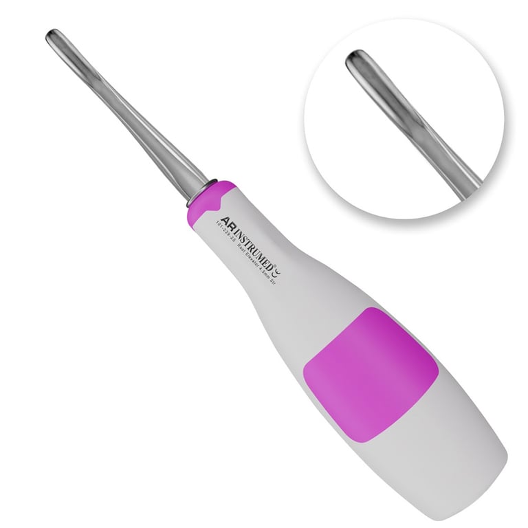 AR Instrumed 4.5mm Bein Stainless Steel Root Elevator, Straight, Light Purple, 1/Pk. Features