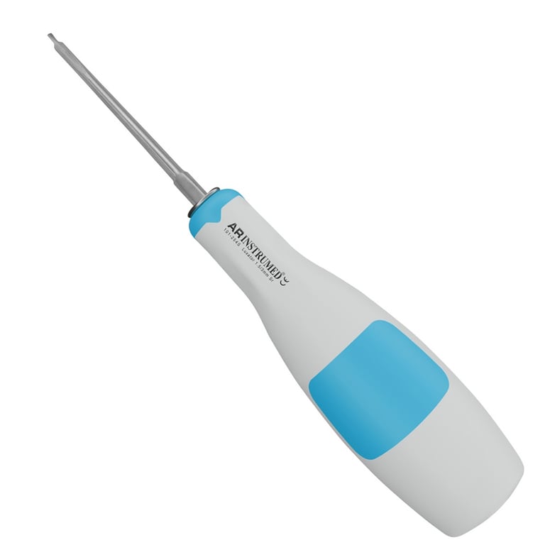 AR Instrumed 1.5/3mm Stainless Steel Root Luxator, Straight, Light Blue, 1/Pk. Features