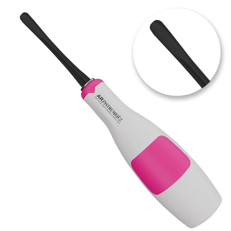 AR Instrumed 3.5mm Stainless Steel Lindo Levian Root Elevator, Pink, 1/Pk. Features medical-grade
