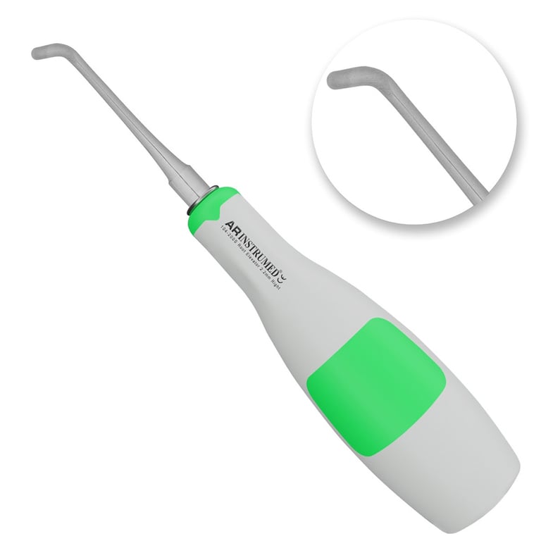 AR Instrumed 2.2mm Stainless Steel Warwick James Root Elevator, Right Curved, Green, 1/Pk