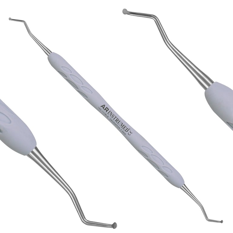 AR Instrumed 1.5mm Stainless Steel Triple Angled Excavator, Double-Ended, 1/Pk. Features