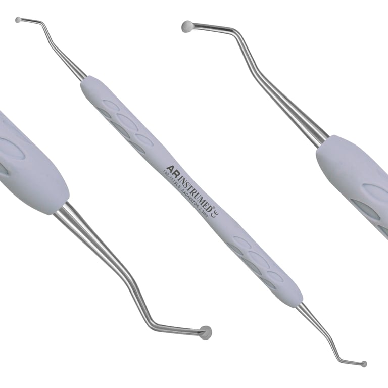 AR Instrumed 2.0mm Stainless Steel Triple Angled Excavator, Double-Ended, 1/Pk. Features