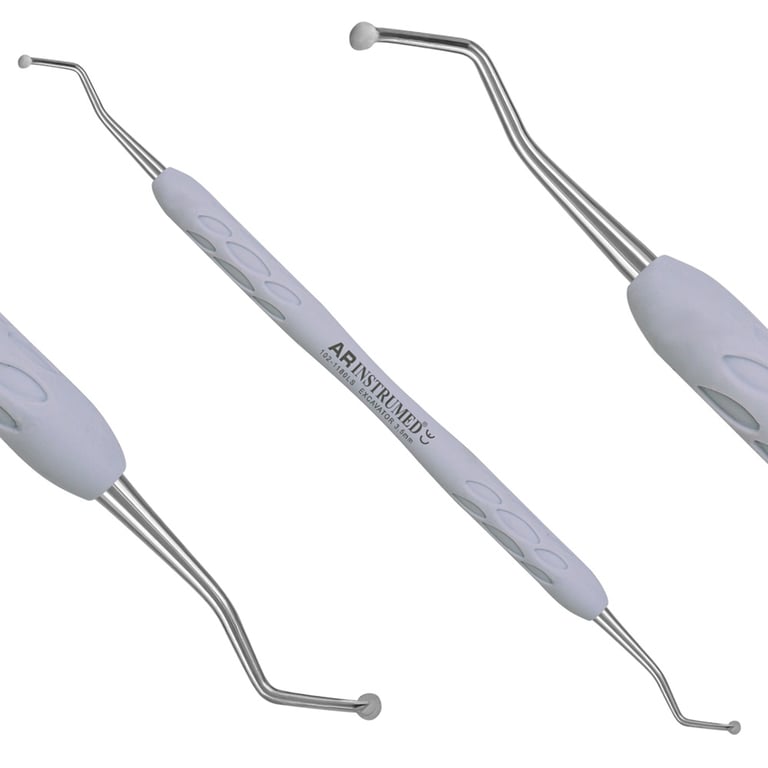 AR Instrumed 3.5mm Stainless Steel Triple Angled Excavator, Double-Ended, 1/Pk. Features