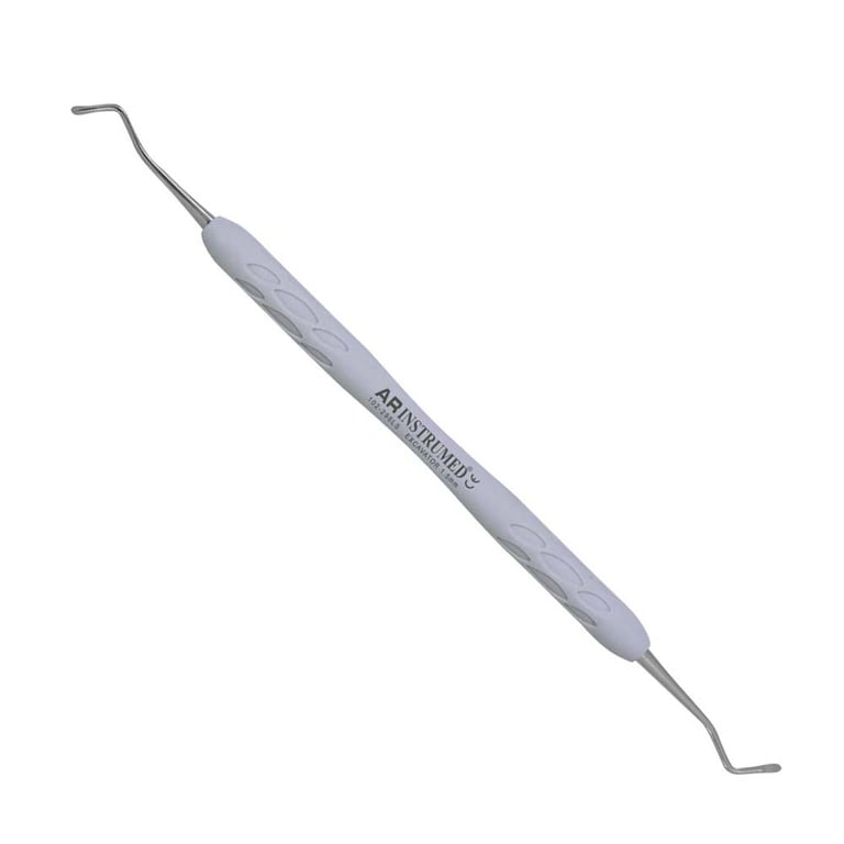 AR Instrumed Stainless Steel Excavator, 1.5mm, AR Light Grey Handle, 1/Pk. Features a polished