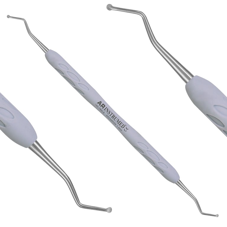 AR Instrumed 1.5mm Stainless Steel Round Excavator, Double-Ended, 1/Pk. Features medical-grade