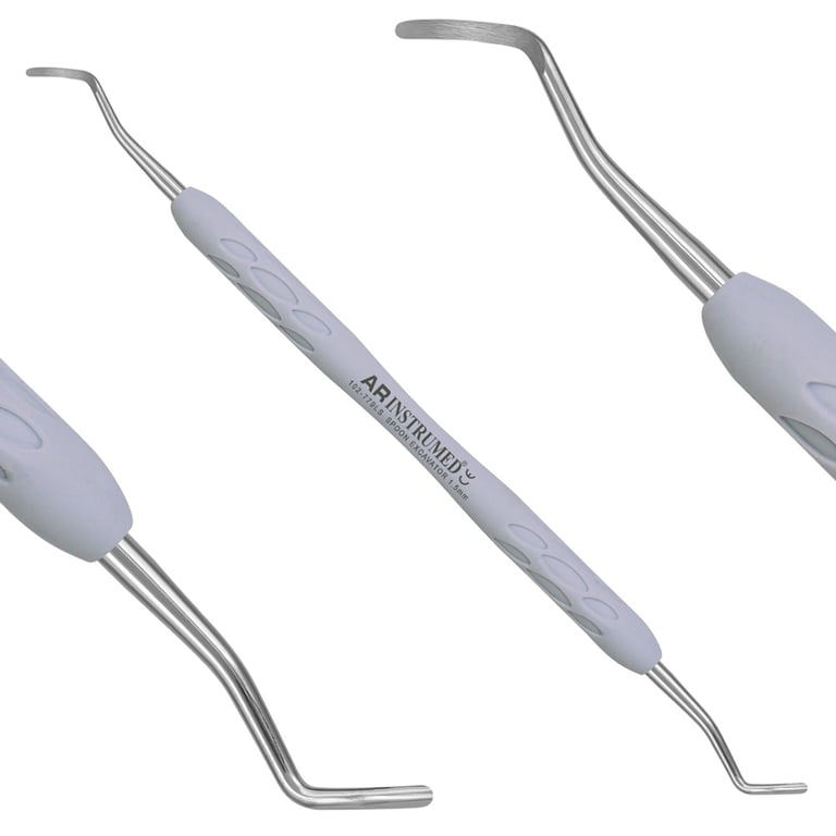 AR Instrumed 1.5mm Stainless Steel Spoon Excavator, Double-Ended, 1/Pk. Features medical-grade