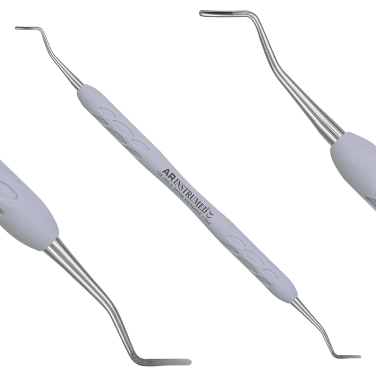 AR Instrumed 1.0mm Stainless Steel Spoon Excavator, Double-Ended, 1/Pk. Features medical-grade