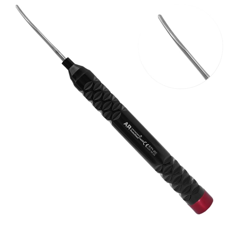 AR Instrumed 3mm Stainless Steel Flexible Periotome, Straight, Black, 1/Pk. Designed with handle
