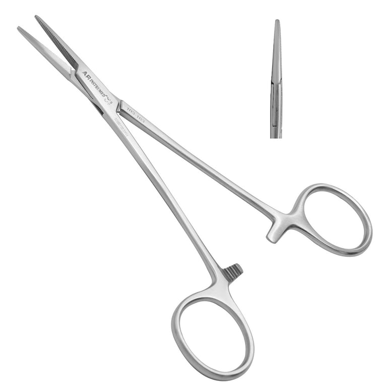 AR Instrumed 5.5" Stainless Steel Hemostats Forceps, Straight, Serrated, 1/Pk. Features