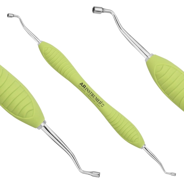 AR Instrumed 3-4mm Stainless Steel Bone Compactors, Serrated Curved Tip, Double-Ended, 1/Pk