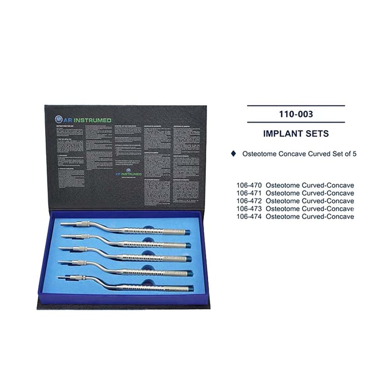 AR Instrumed Stainless Steel Osteotome Curved Con