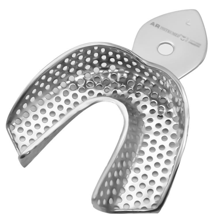 AR Instrumed Lower Stainless Steel Adult Impression Tray, Large Rim Lock, 1/Pk. Features