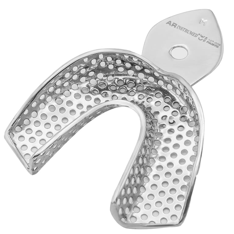 AR Instrumed Lower Stainless Steel Adult Impression Tray, Medium Rim Lock, 1/Pk. Features