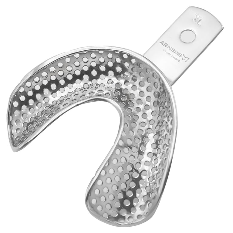 AR Instrumed Lower Stainless Steel Impression Tray, XL Rim Lock, 1/Pk. Features medical-grade