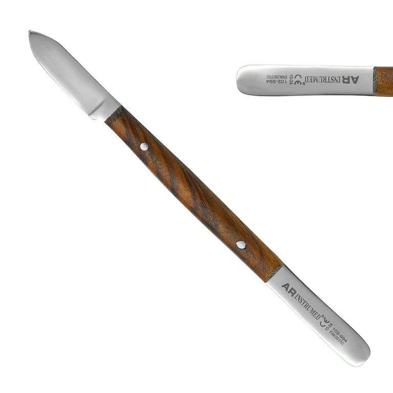 AR Instrumed 5" Stainless Steel Fine Point Wax and Plaster Knife, 1/Pk. Smooth, precise edges trim