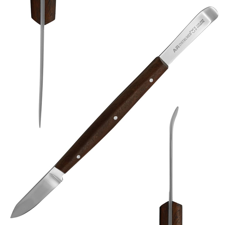 AR Instrumed 6.6" Stainless Steel Wax Knife, Fine Point, 1/Pk. Smooth, precise edges trim