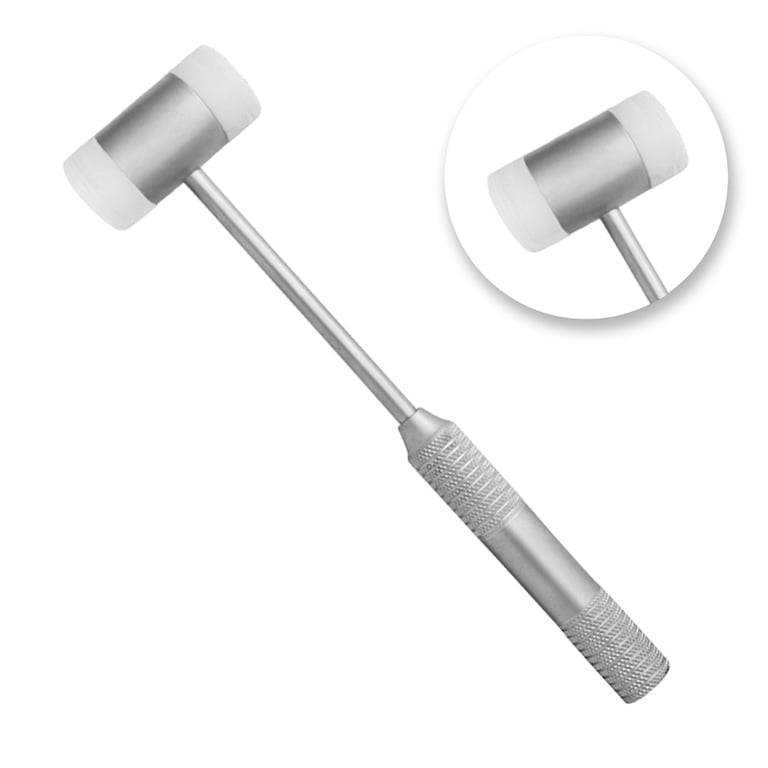 AR Instrumed 16cm Stainless Steel Surgical Mallet, Teflon Capped, 1/Pk. Features weighted head