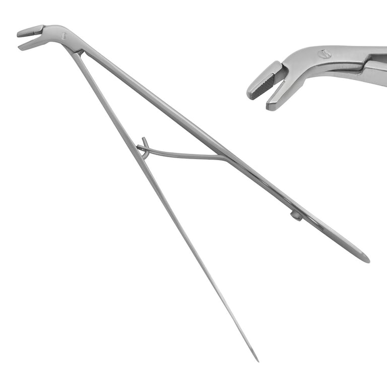 AR Instrumed 6.5" Stainless Steel Matrix Band Holding Forceps with Tungsten Carbide, Thin Serrated