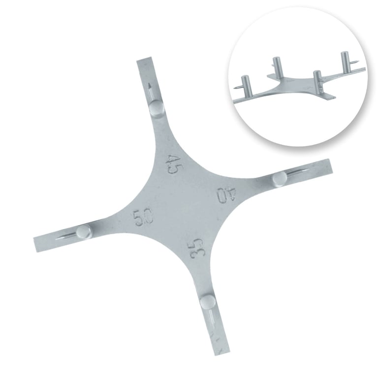 AR Instrumed Stainless Steel Orthodontic Star Gauge, Adjustable, 1/Pk. Adjustable design provides