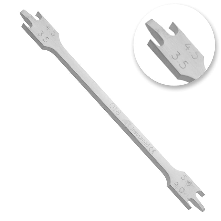 AR Instrumed 6" Stainless Steel Orthodontic Bracket Height Gauge, Slot .018, Dual End, 1/Pk