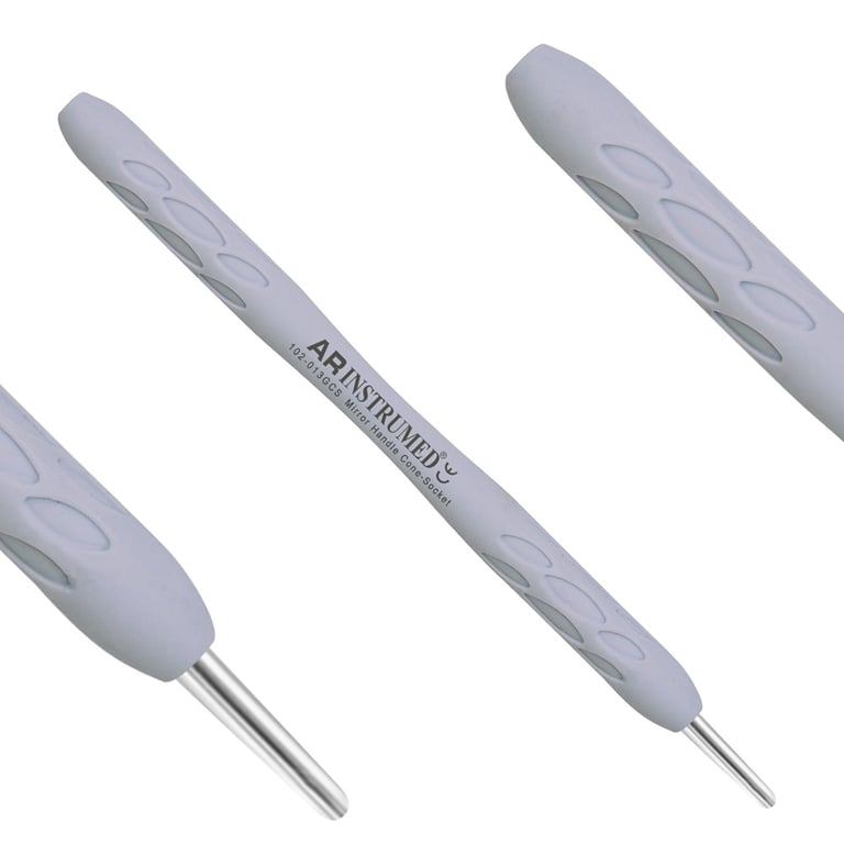 AR Instrumed Stainless Steel Cone Socket Mirror Handle, Grey, 1/Pk. Features silicone handle