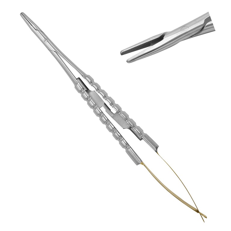 AR Instrumed 5.5" Stainless Steel Micro Castroviejo Needle Holder with Tungsten Carbide, Straight