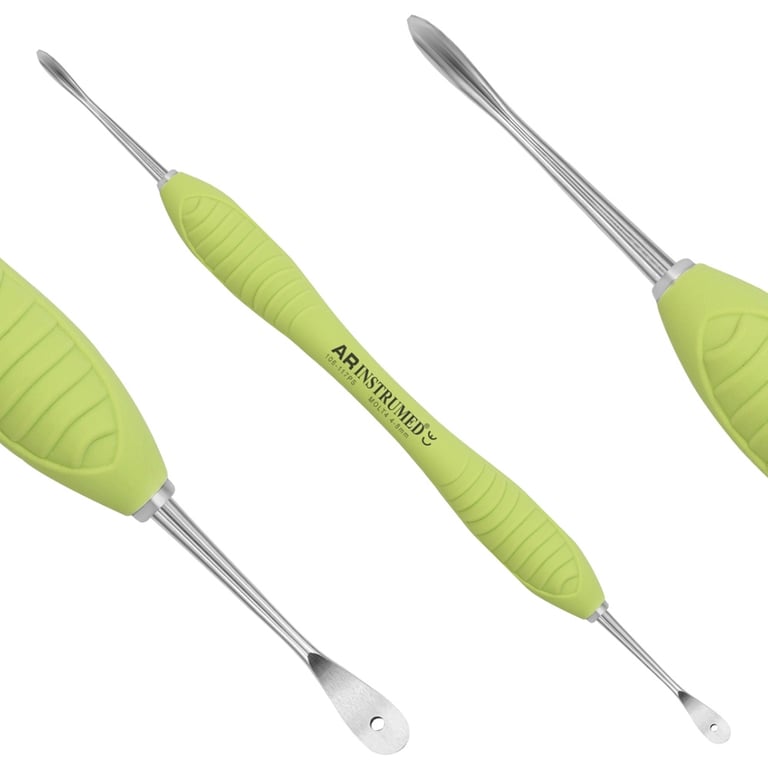 AR Instrumed 4 - 8mm Stainless Steel Periosteal Elevator, Molt 4, Plasma-Coated Tip, Double-Ended
