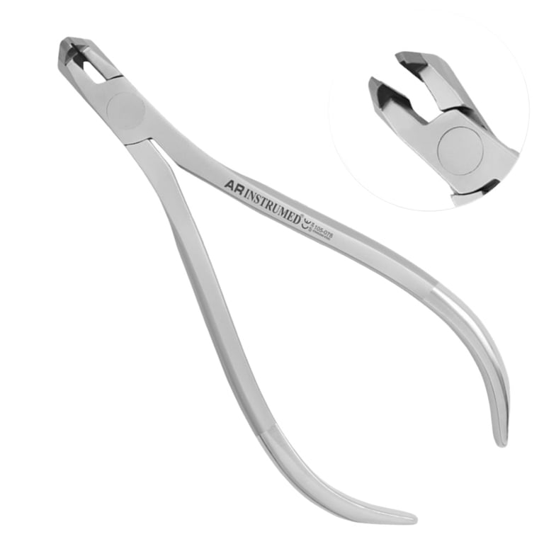 AR Instrumed Orthodontic Mini Distal End Wire Cutter, With Hold, 1/Pk. Features a sharp, slimmer