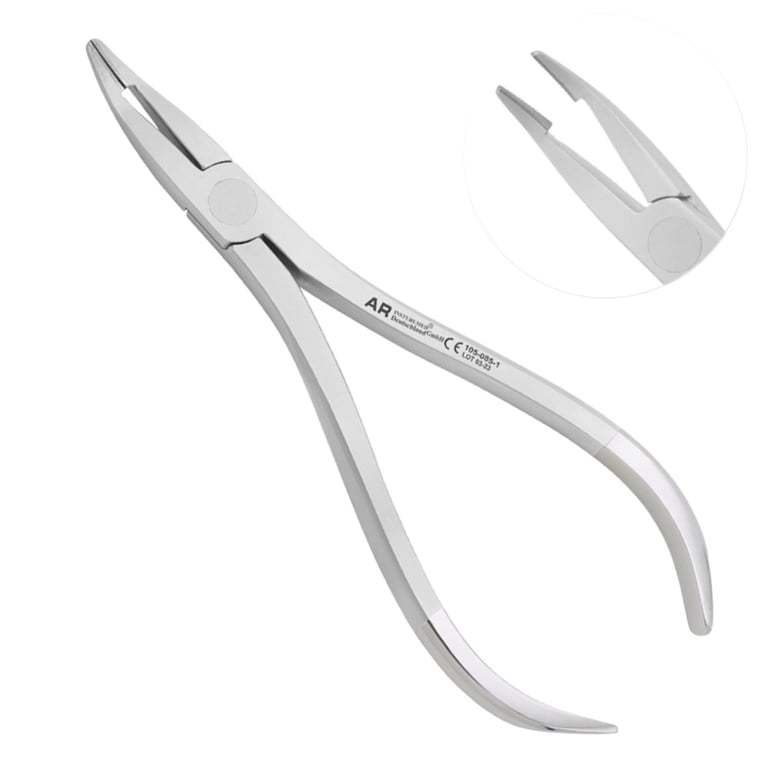 AR Instrumed Long Weingart Plier, Gold Handle, 1/Pk. Features hardened tungsten carbide cutting