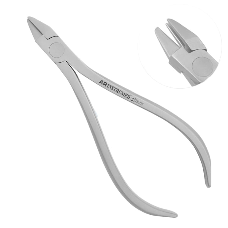 AR Instrumed Three Prong Orthodontic Plier, 1/Pk. Features a fine, non-slip three-jaw tip