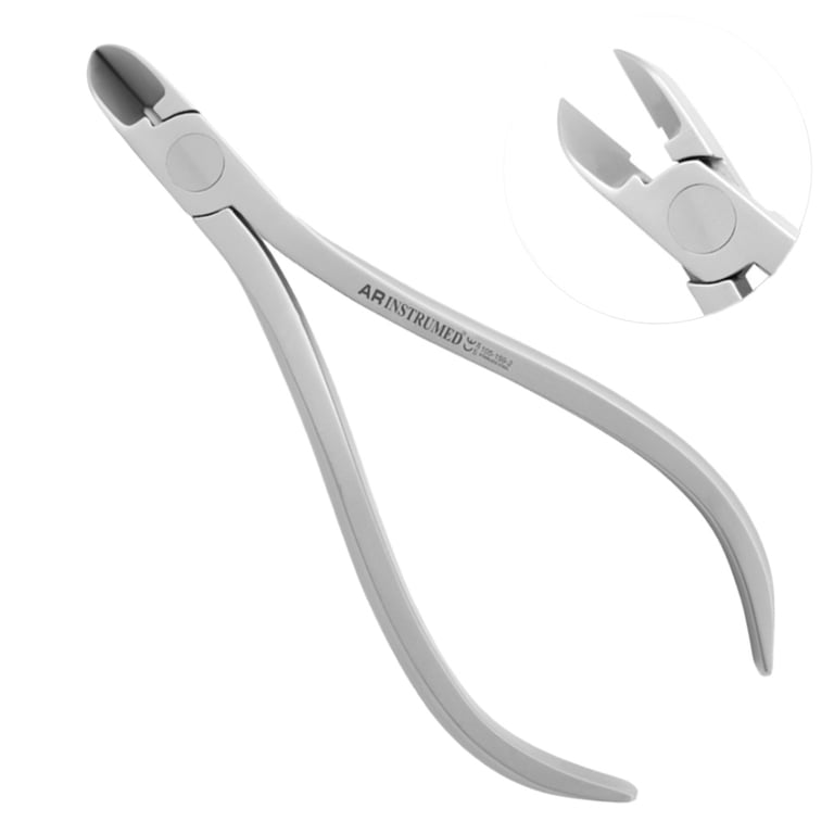 AR Instrumed Orthodontic Heavy Duty Distal End Wire Cutter, 1/Pk. Features a sharp, slimmer tip