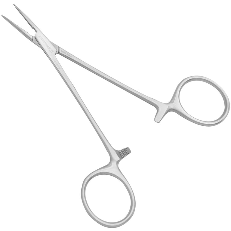 AR Instrumed 4.7" Elastomeric Ligature Grooved Placing Forceps, Serrated, 1/Pk. Features